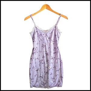 Full Tilt Butterfly Mini Dress Lace Trim Y2K Bodycon Purple Dress Size‎ S